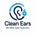 Clean Ears logo with a stylized ear and water droplet icon above the text 'Clean Ears' and the tagline 'See What Clean Feels Like.' on a white background.